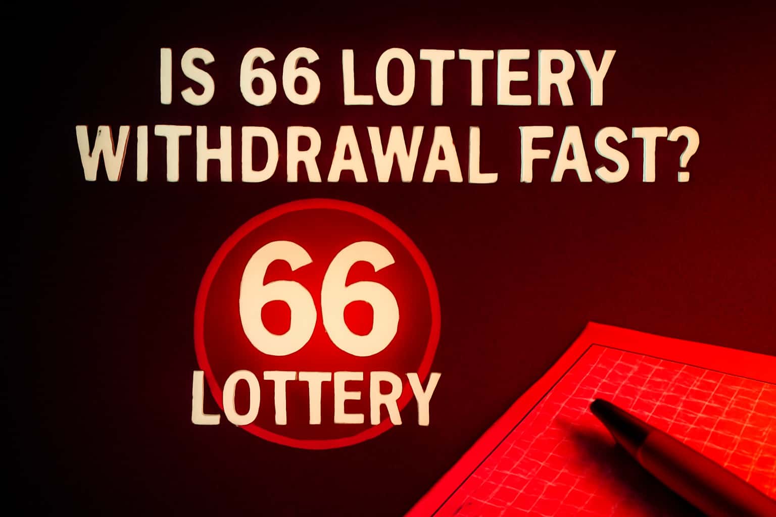 A high-tech visual representation of the 66 Lottery withdrawal process.