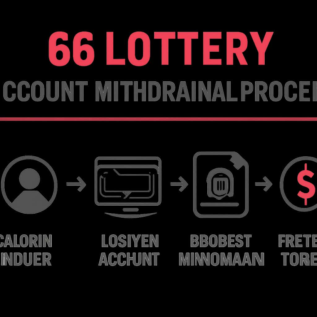 Illustration explaining the steps involved in the 66 Lottery Account Withdrawal Process.