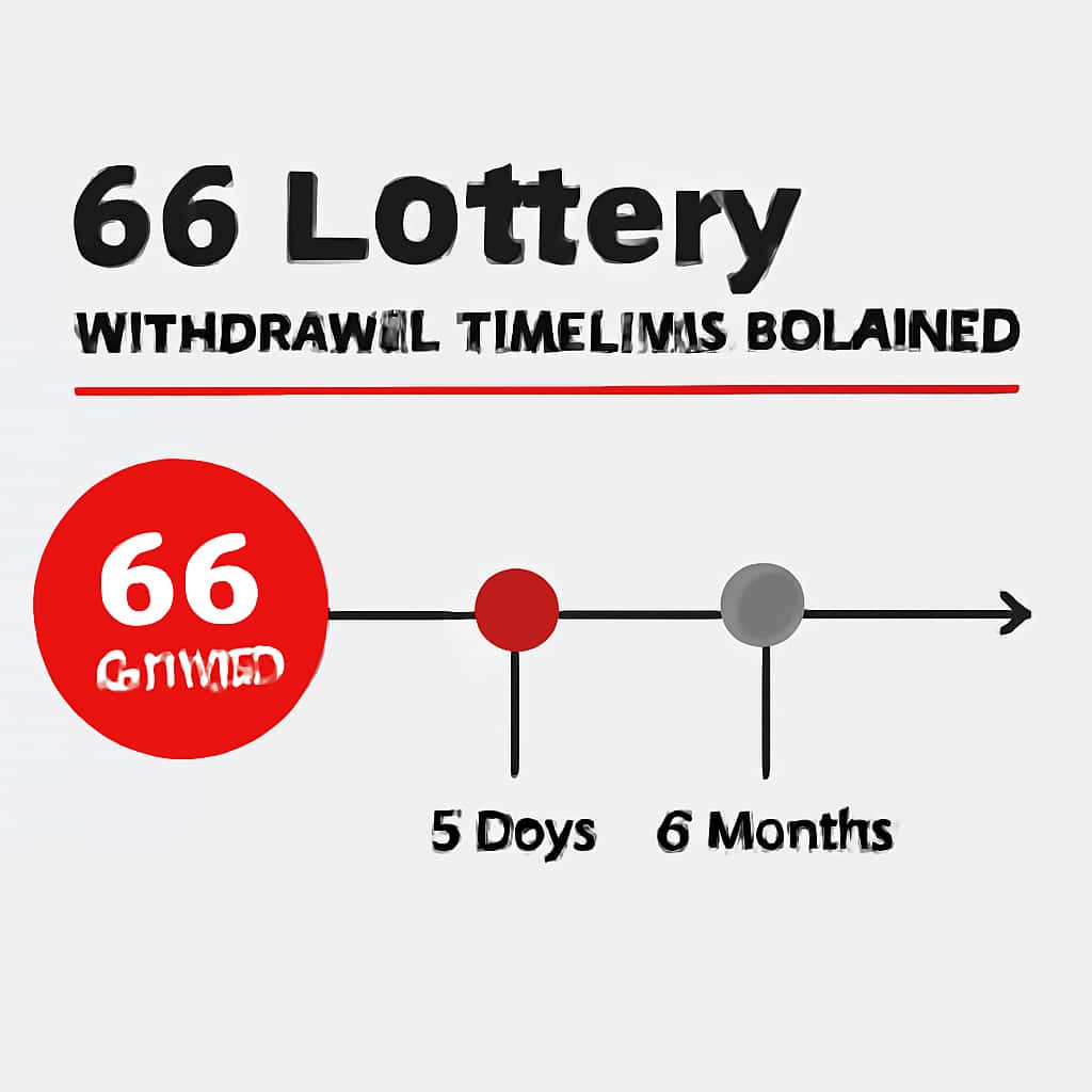 An educational diagram illustrating the withdrawal process for 66 Lottery.
