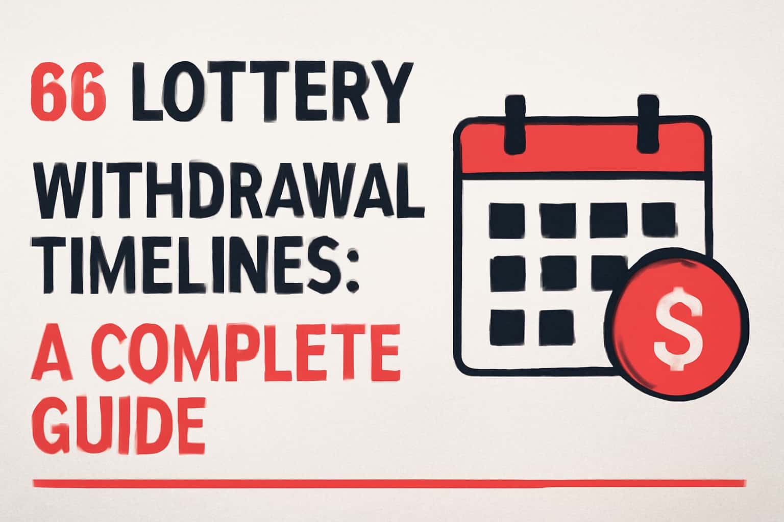 An informative visual representation highlighting the 66 Lottery Withdrawal Timelines with appropriate text.