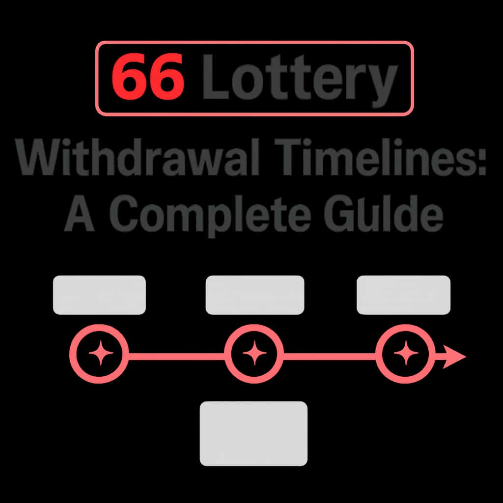 An educational diagram illustrating the steps in the 66 Lottery Withdrawal Timelines.