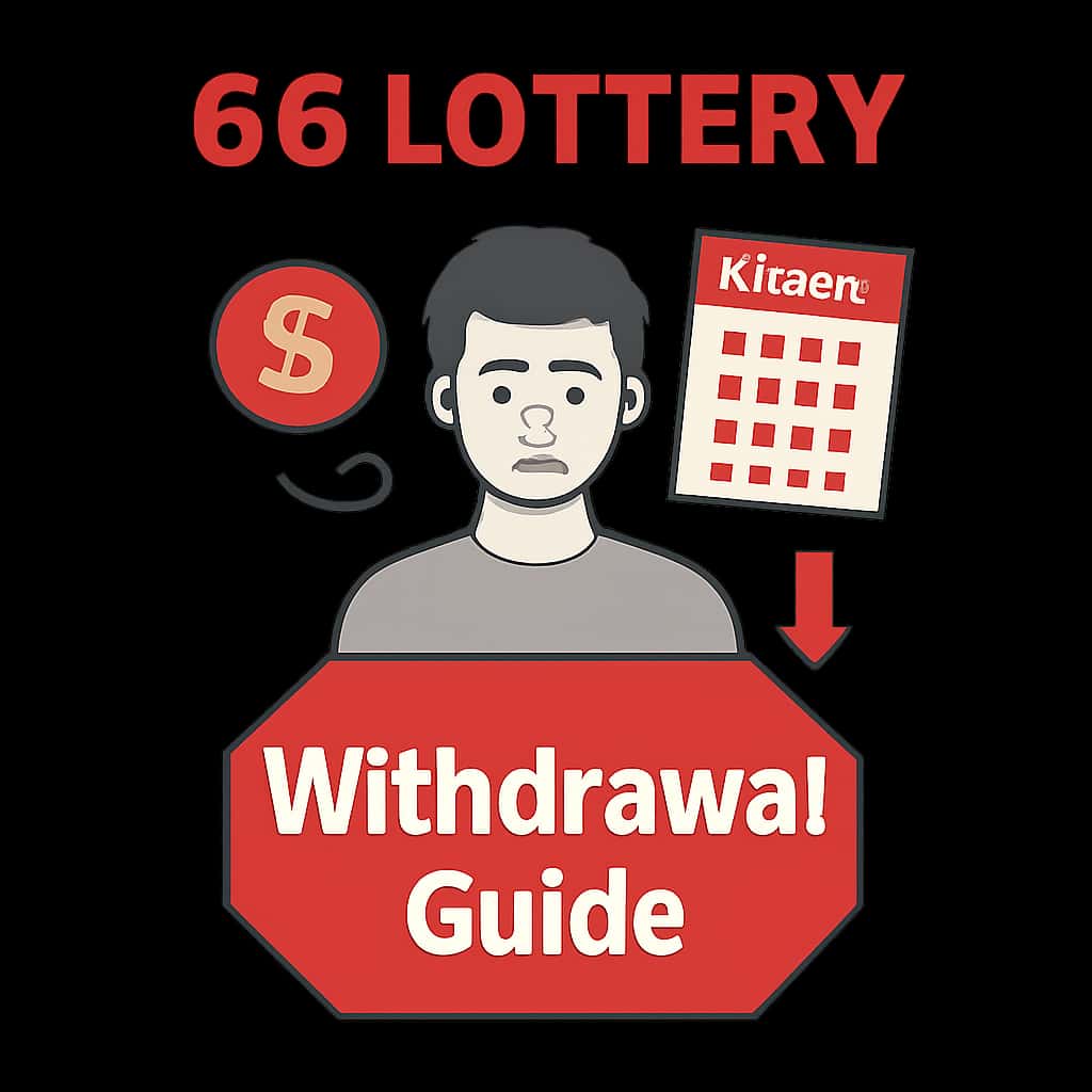 An illustration depicting key points of the 66 Lottery Withdrawal Guide.