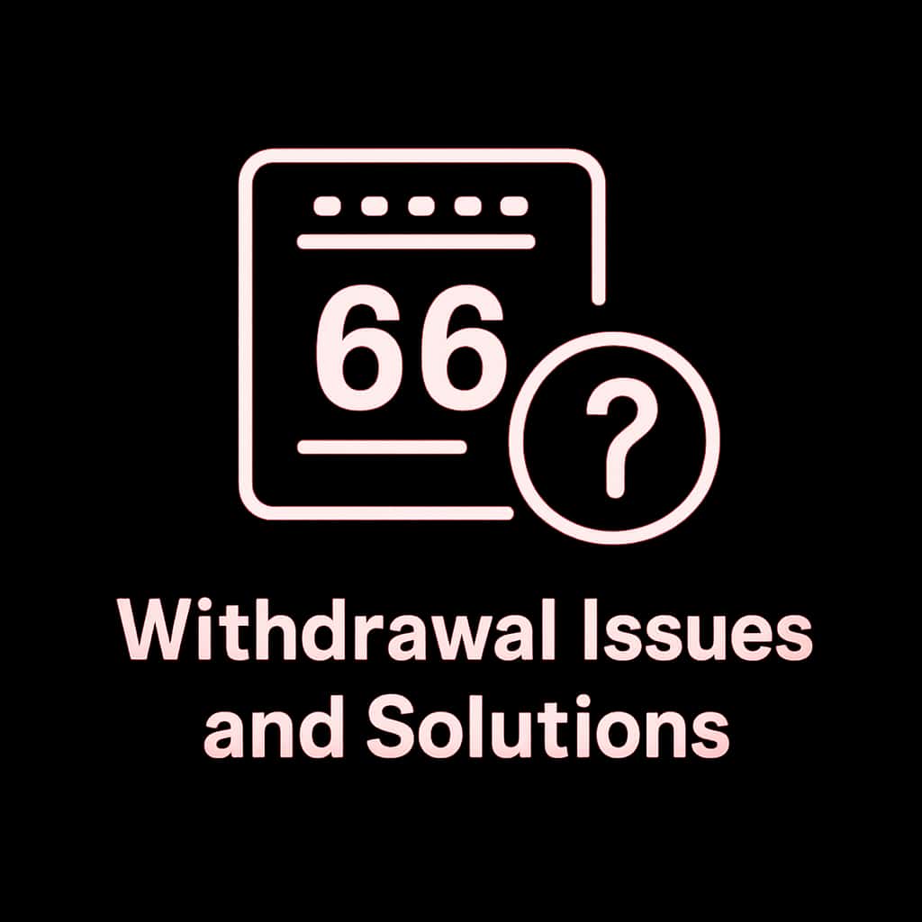 A badge design symbolizing assistance for 66 Lottery withdrawal issues.