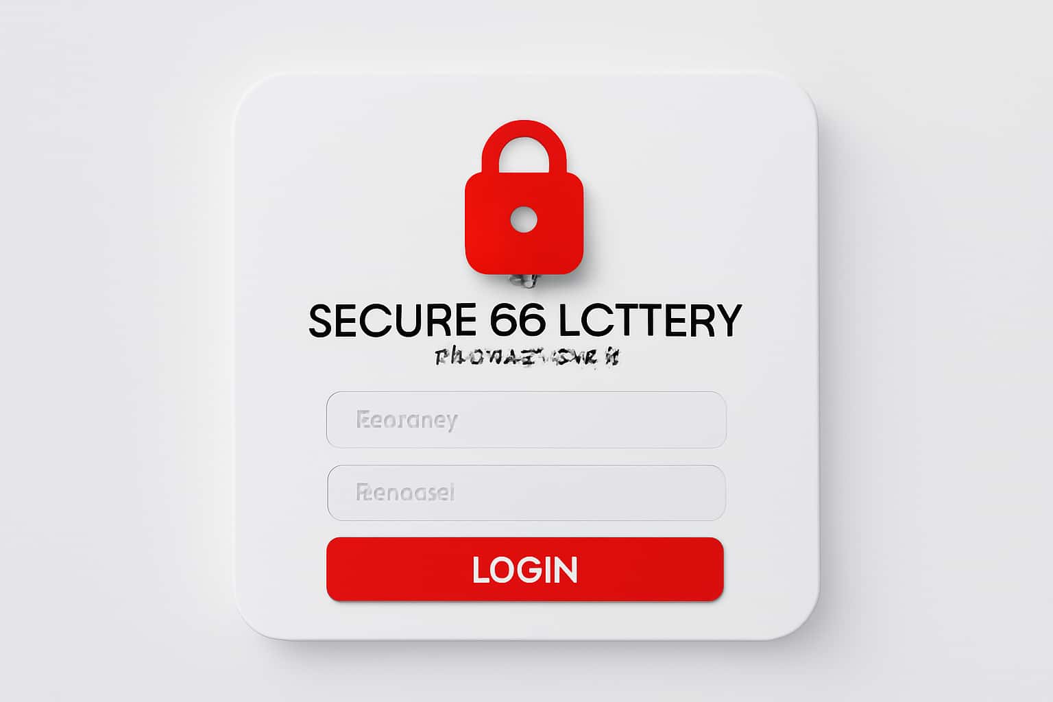 Secure 66 Lottery Member Login Interface