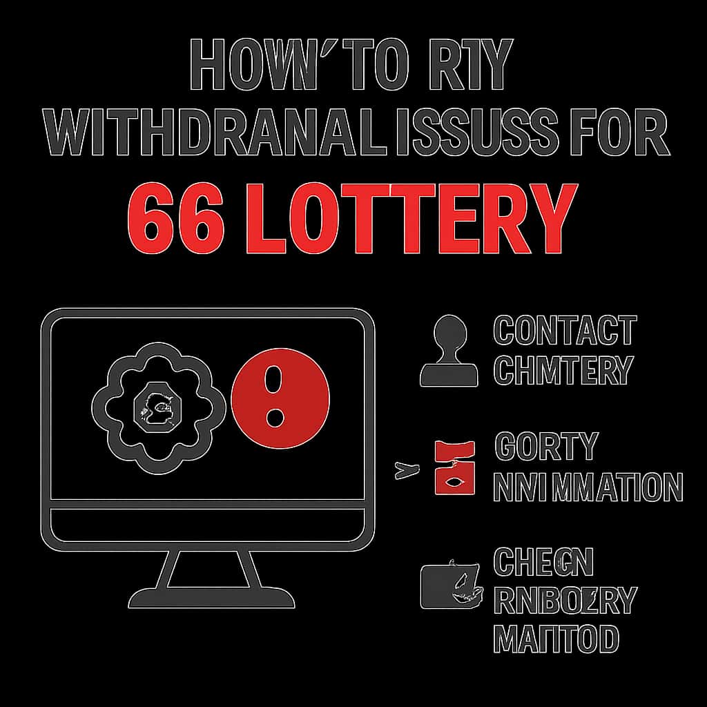 Diagram explaining common withdrawal issues for 66 Lottery.