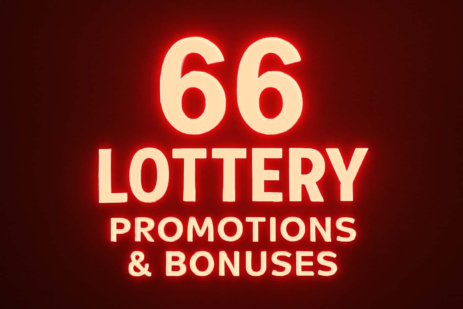 An informative visual representation of 66 Lottery Promotions & Bonuses.
