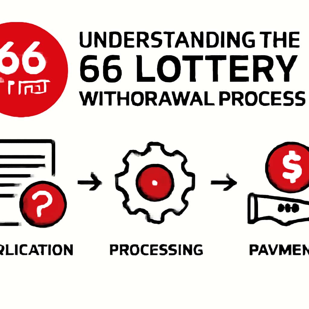 Diagram detailing the steps of the 66 Lottery withdrawal process.
